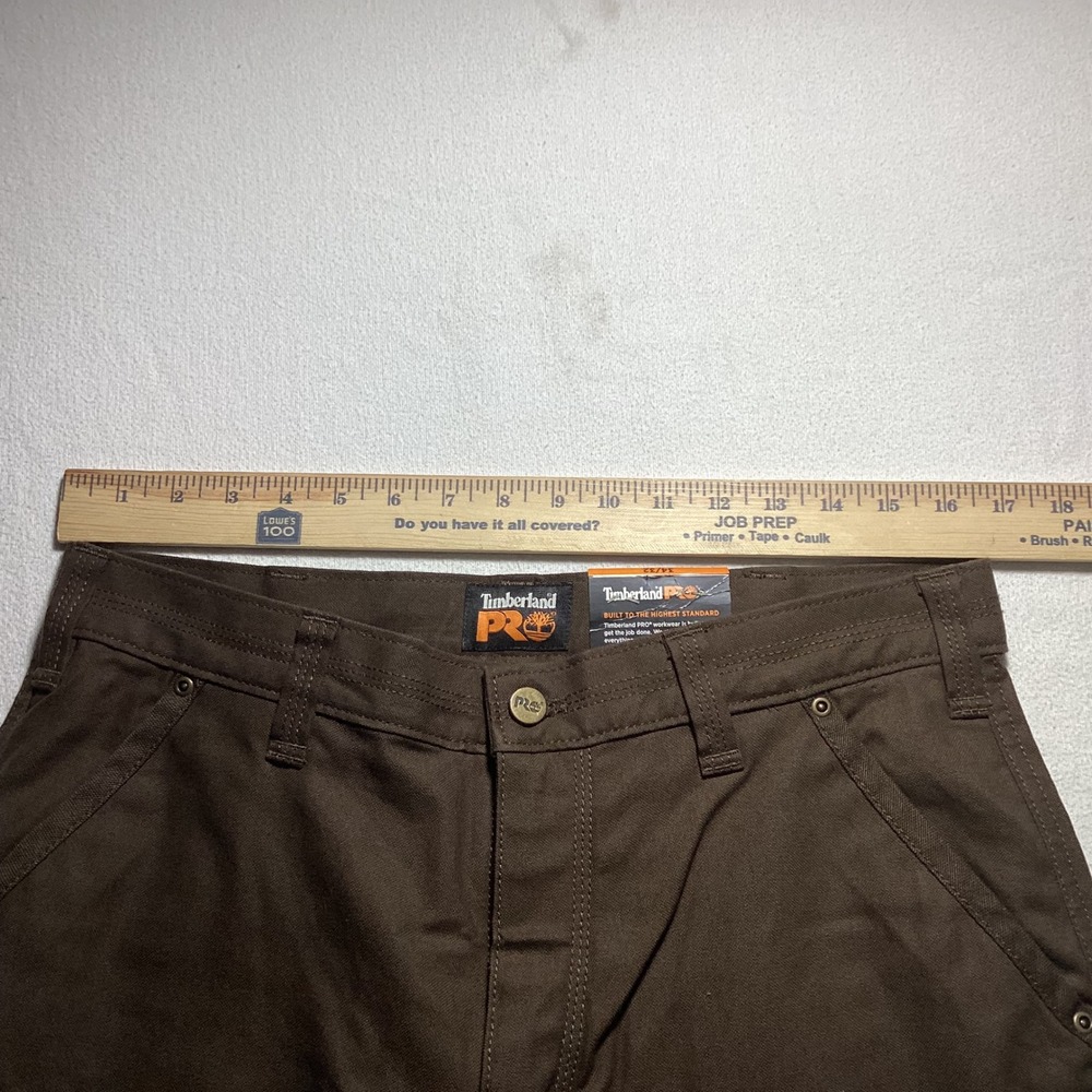 Timberland PRO Mens 34x32 Original Fit Canvas Utility Cargo Pants Dark Brown NEW - Picture 8 of 10